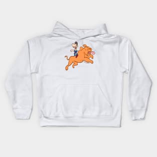 Messi and his dog Kids Hoodie